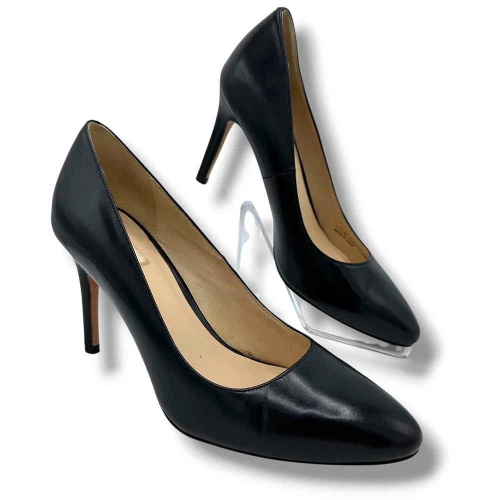 Cole Haan Grand OS Black Leather Pointed Toe Pumps‎ Heels D42112 Womens 6.5 B